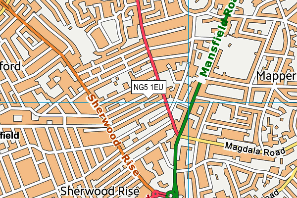 NG5 1EU map - OS VectorMap District (Ordnance Survey)