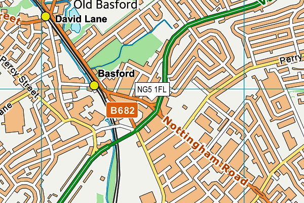 NG5 1FL map - OS VectorMap District (Ordnance Survey)