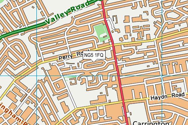 NG5 1FQ map - OS VectorMap District (Ordnance Survey)