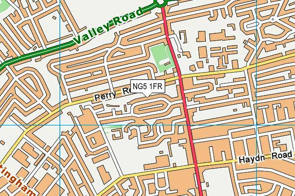 NG5 1FR map - OS VectorMap District (Ordnance Survey)