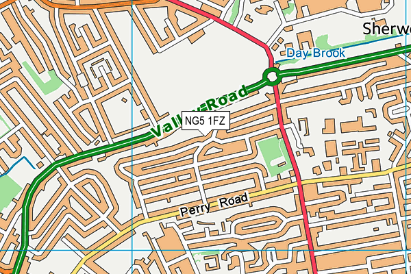NG5 1FZ map - OS VectorMap District (Ordnance Survey)