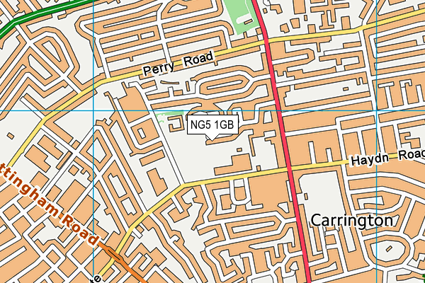NG5 1GB map - OS VectorMap District (Ordnance Survey)
