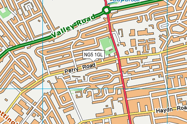 NG5 1GL map - OS VectorMap District (Ordnance Survey)
