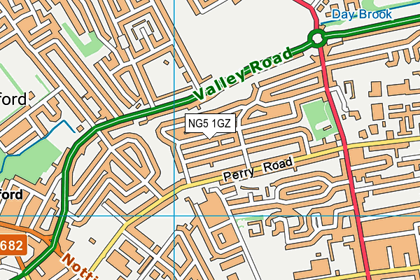 NG5 1GZ map - OS VectorMap District (Ordnance Survey)