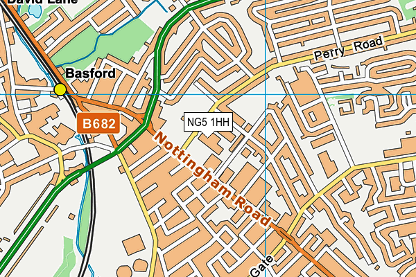 NG5 1HH map - OS VectorMap District (Ordnance Survey)