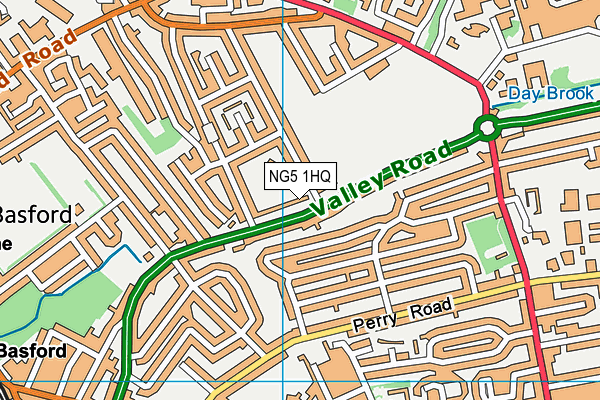 NG5 1HQ map - OS VectorMap District (Ordnance Survey)