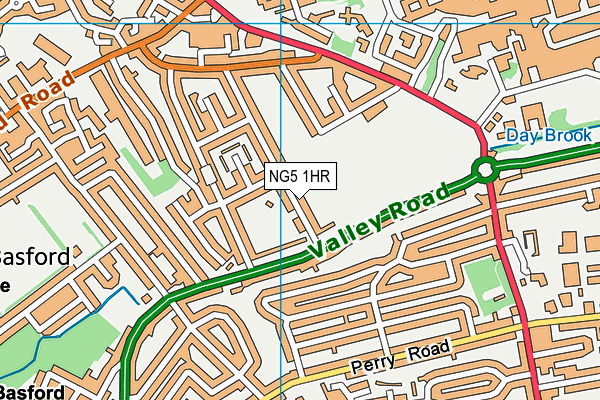 NG5 1HR map - OS VectorMap District (Ordnance Survey)