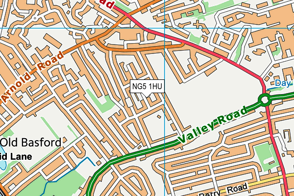 NG5 1HU map - OS VectorMap District (Ordnance Survey)