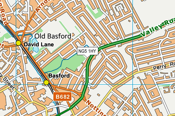 NG5 1HY map - OS VectorMap District (Ordnance Survey)