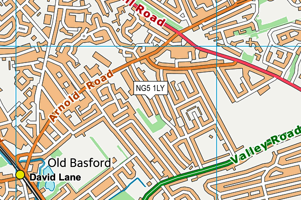 NG5 1LY map - OS VectorMap District (Ordnance Survey)