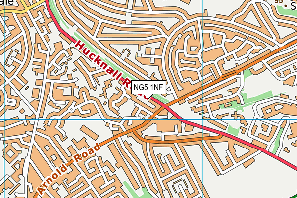 NG5 1NF map - OS VectorMap District (Ordnance Survey)