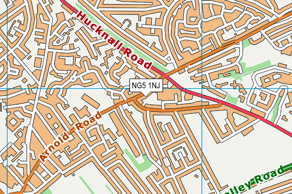NG5 1NJ map - OS VectorMap District (Ordnance Survey)