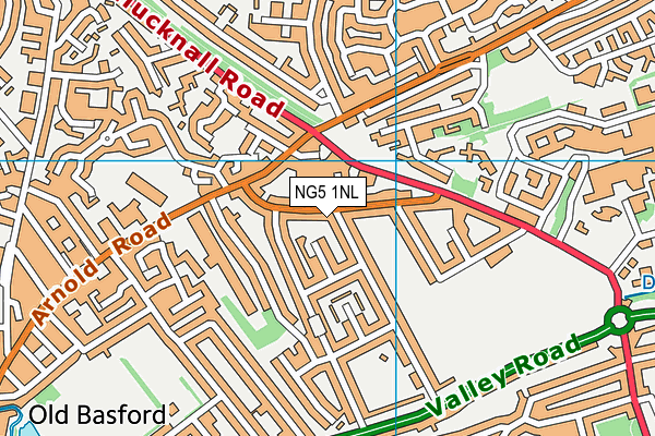 NG5 1NL map - OS VectorMap District (Ordnance Survey)