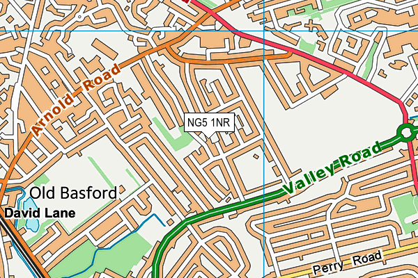 NG5 1NR map - OS VectorMap District (Ordnance Survey)