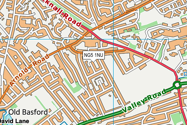 NG5 1NU map - OS VectorMap District (Ordnance Survey)