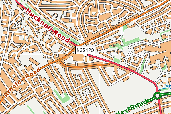 NG5 1PQ map - OS VectorMap District (Ordnance Survey)