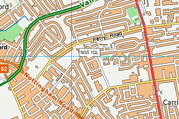 NG5 1QL map - OS VectorMap District (Ordnance Survey)