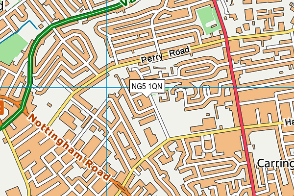 NG5 1QN map - OS VectorMap District (Ordnance Survey)
