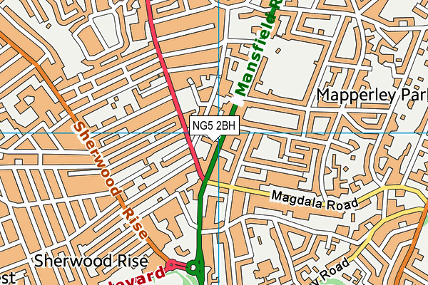 NG5 2BH map - OS VectorMap District (Ordnance Survey)