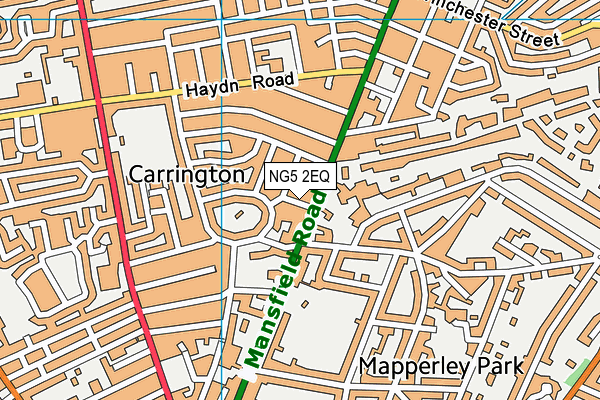 NG5 2EQ map - OS VectorMap District (Ordnance Survey)