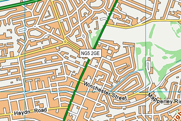 The Gym Group (Nottingham Sherwood) map (NG5 2GE) - OS VectorMap District (Ordnance Survey)