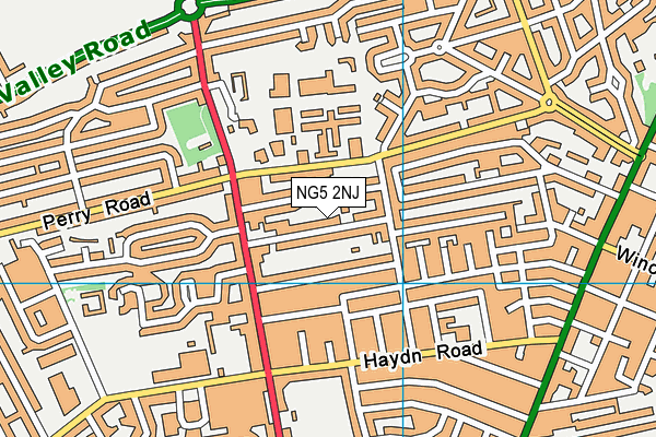 NG5 2NJ map - OS VectorMap District (Ordnance Survey)