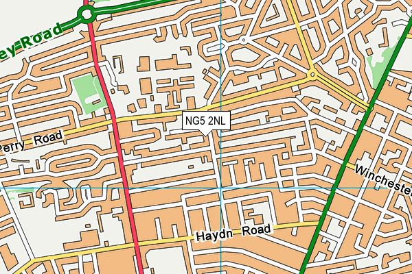 NG5 2NL map - OS VectorMap District (Ordnance Survey)