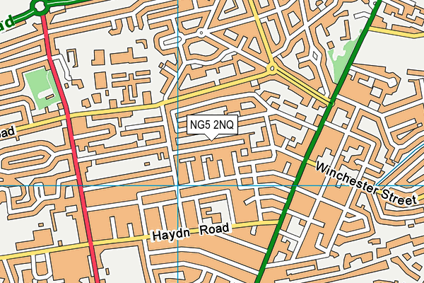 NG5 2NQ map - OS VectorMap District (Ordnance Survey)