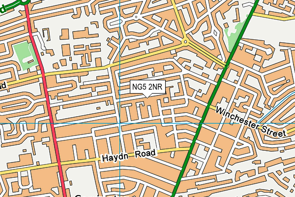 NG5 2NR map - OS VectorMap District (Ordnance Survey)