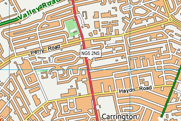 NG5 2NS map - OS VectorMap District (Ordnance Survey)