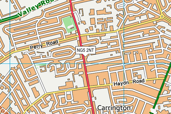 NG5 2NT map - OS VectorMap District (Ordnance Survey)