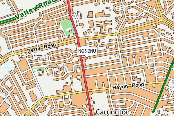 NG5 2NU map - OS VectorMap District (Ordnance Survey)