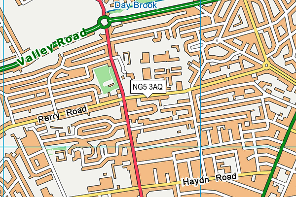 NG5 3AQ map - OS VectorMap District (Ordnance Survey)