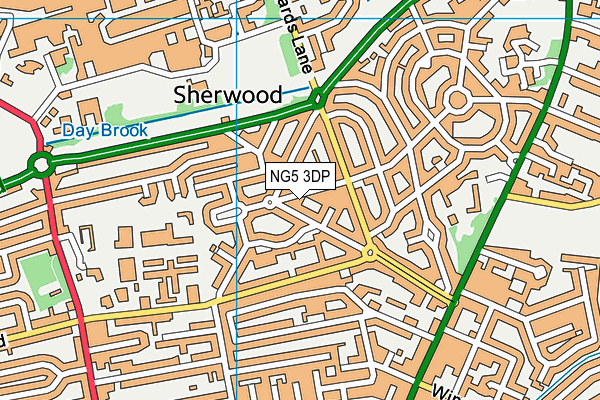 NG5 3DP map - OS VectorMap District (Ordnance Survey)