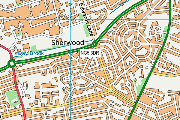 NG5 3DR map - OS VectorMap District (Ordnance Survey)