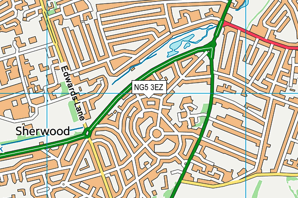 NG5 3EZ map - OS VectorMap District (Ordnance Survey)