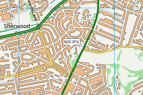 NG5 3FQ map - OS VectorMap District (Ordnance Survey)