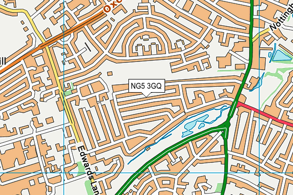 NG5 3GQ map - OS VectorMap District (Ordnance Survey)