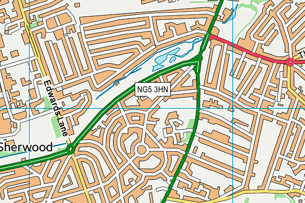 NG5 3HN map - OS VectorMap District (Ordnance Survey)