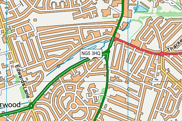 NG5 3HQ map - OS VectorMap District (Ordnance Survey)