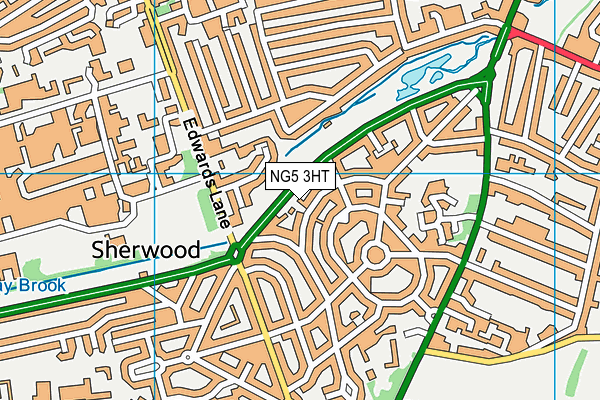 NG5 3HT map - OS VectorMap District (Ordnance Survey)