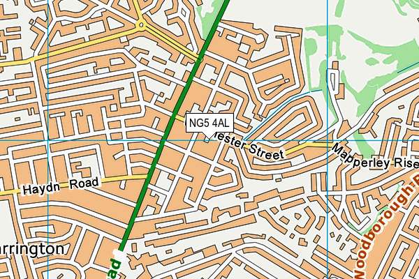 NG5 4AL map - OS VectorMap District (Ordnance Survey)