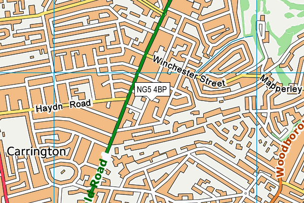 NG5 4BP map - OS VectorMap District (Ordnance Survey)