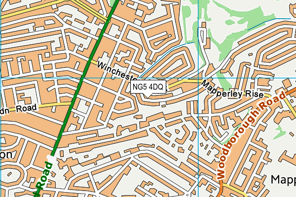 NG5 4DQ map - OS VectorMap District (Ordnance Survey)