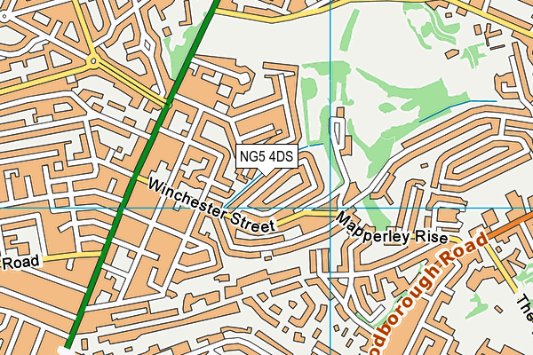 NG5 4DS map - OS VectorMap District (Ordnance Survey)