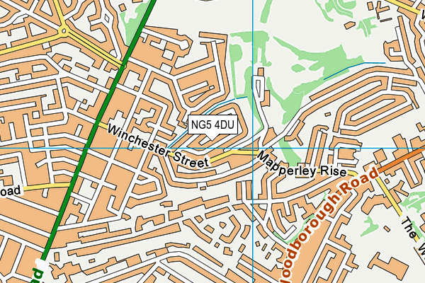 NG5 4DU map - OS VectorMap District (Ordnance Survey)