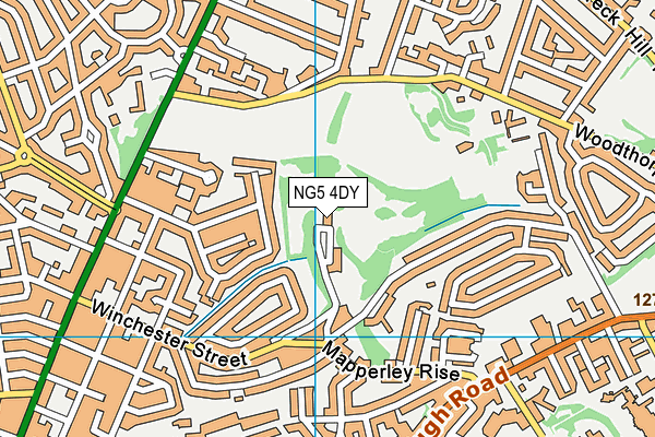NG5 4DY map - OS VectorMap District (Ordnance Survey)