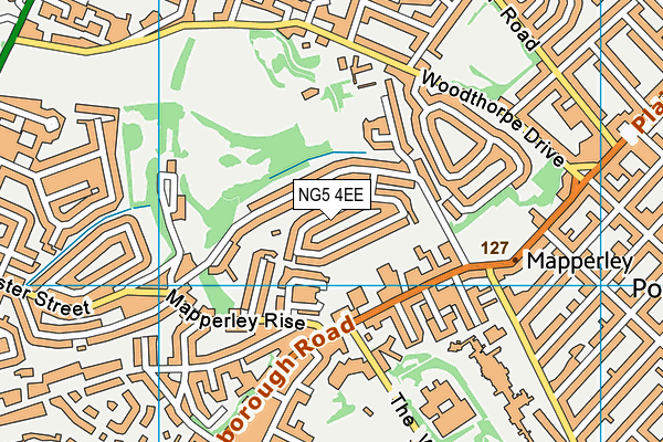 NG5 4EE map - OS VectorMap District (Ordnance Survey)