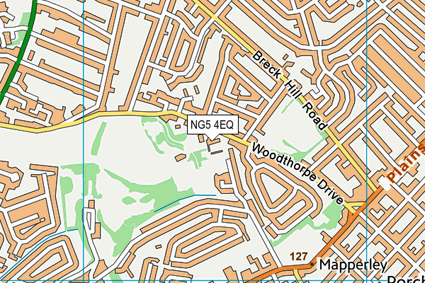 NG5 4EQ map - OS VectorMap District (Ordnance Survey)