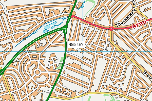 NG5 4EY map - OS VectorMap District (Ordnance Survey)